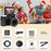 R5H 64MP Digital Camera 5K Video Recorder 3.0 Inch Flip Screen 8x Optical Zoom CCD Mirrorless Camera - Black - 7