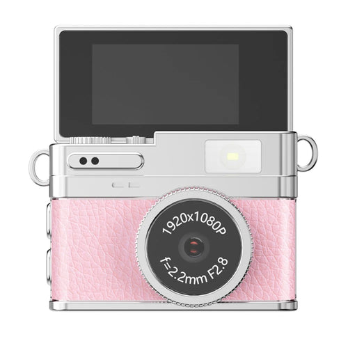 S150PRO Mini Portable Digital Camera 1080P HD Video Recording 0.96 Inch IPS Screen 180 Degree Flip Life Camera for Vlog Photography - Pink - 1
