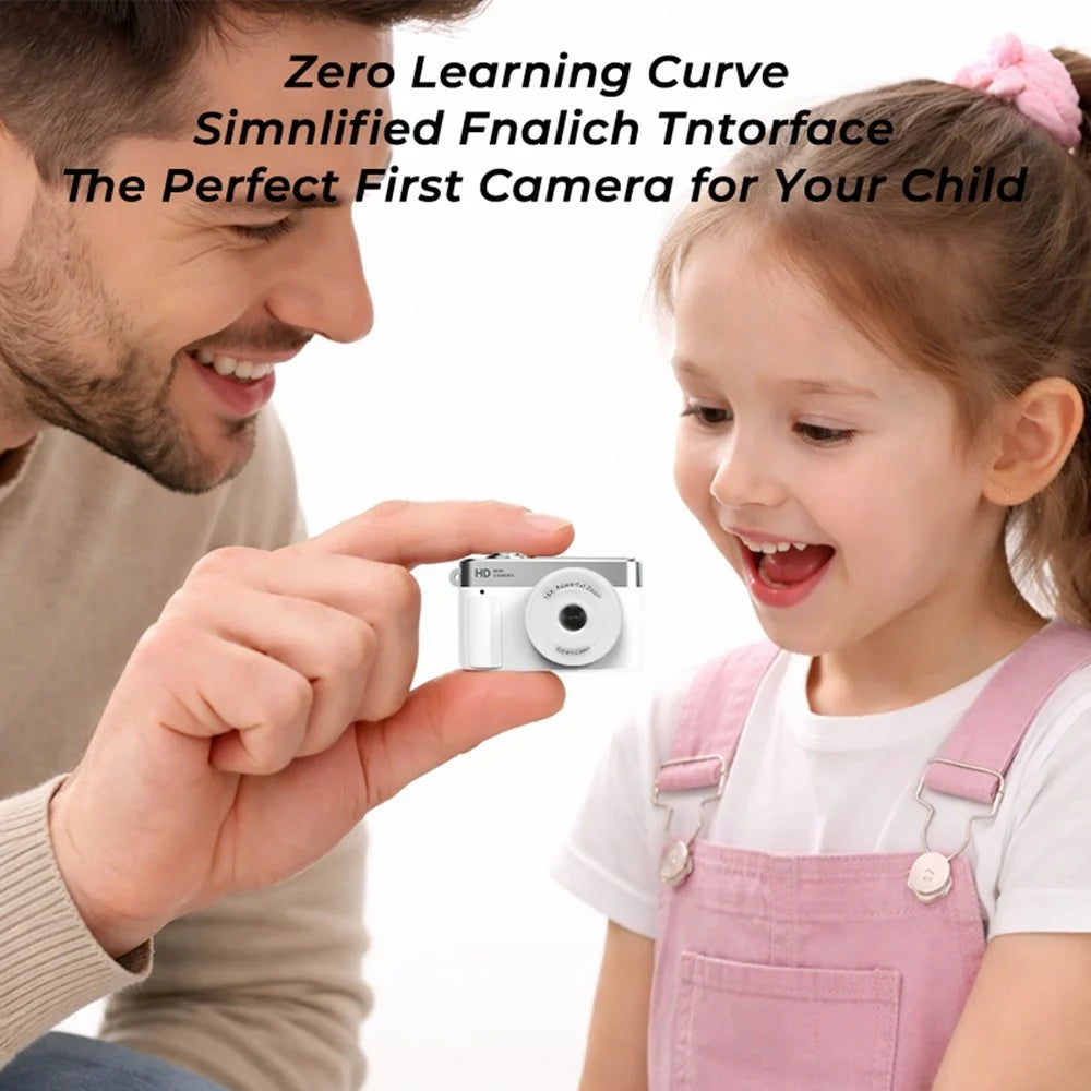 S3 Mini Portable Keychain Pocket Camera 0.96 Inch HD IPS 16X Zoom 1080P Video Photo Recorder Thumb Camera for Kids Travel - White - 3