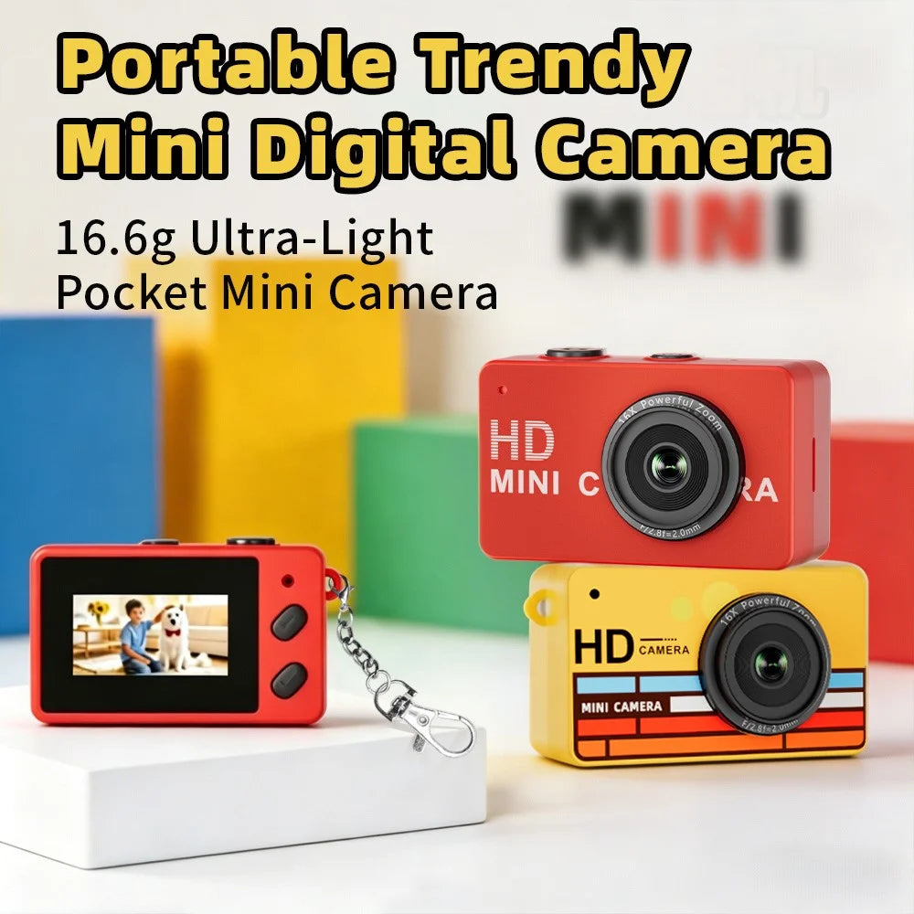 S4 Mini Keychain Thumb Camera 16X Zoom 180mAh 0.96 Inch IPS HD 1080P Portable Digital Camera for Travel Photography - Red - 2