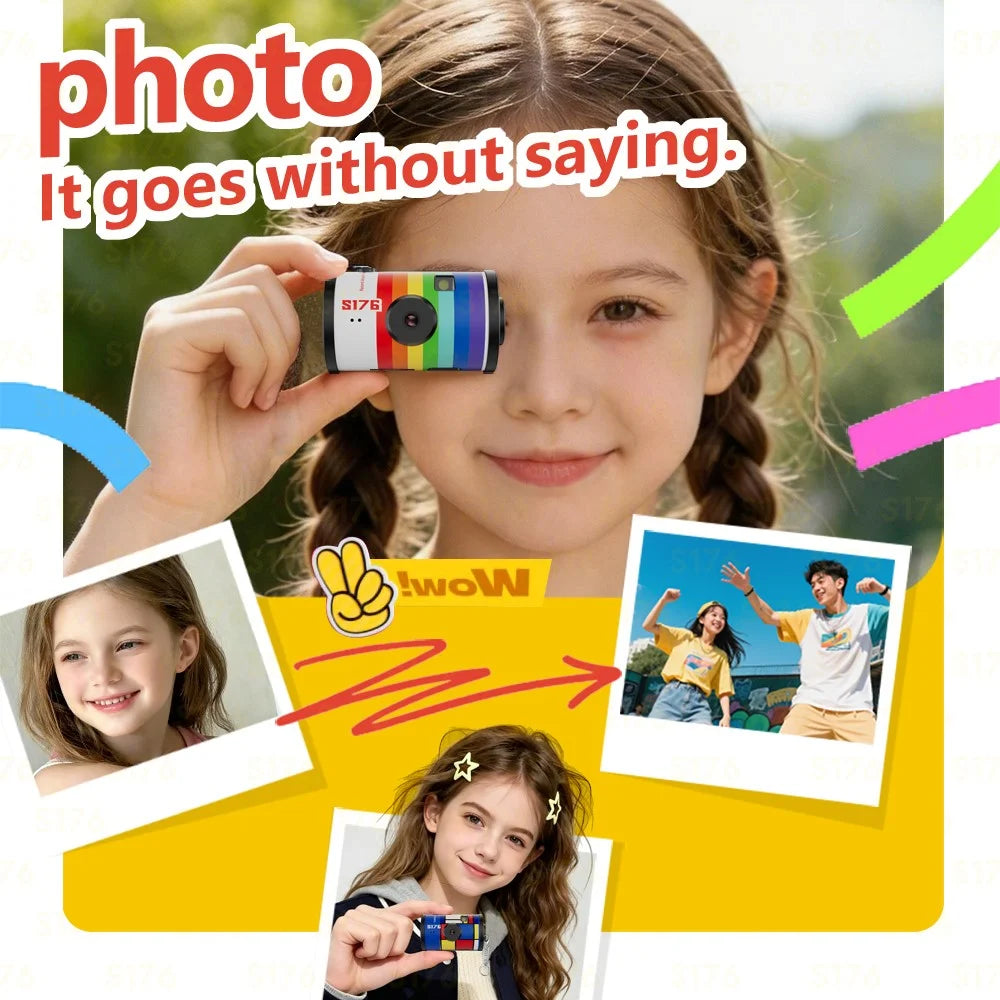 S176 Mini Thumb Camera 1.47 Inch IPS Screen 1080P HD Video Recording Portable Film Keychain Camera with 32GB Card & Card Reader - White - 2