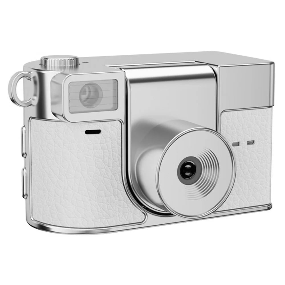 S157 2K Mini Life Camera 180 Degree Rotating Flip Screen LED Light Portable Digital Camera with Type-C Interface - White - 1