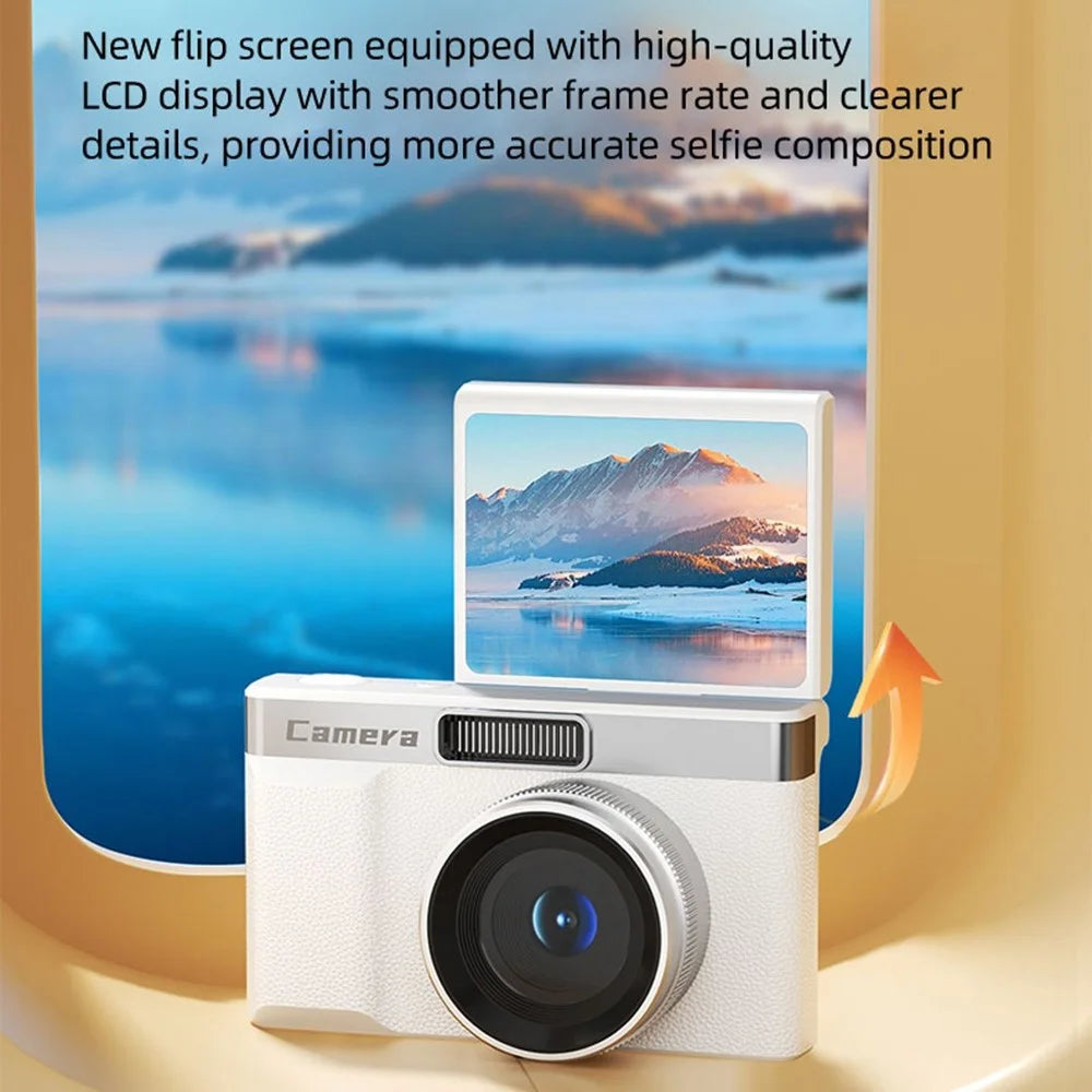 Z006 2.4 inch Flip Screen Digital Camera 96MP 1080P Video 8X Zoom AF Autofocus Video Recorder for Photography - White - 4
