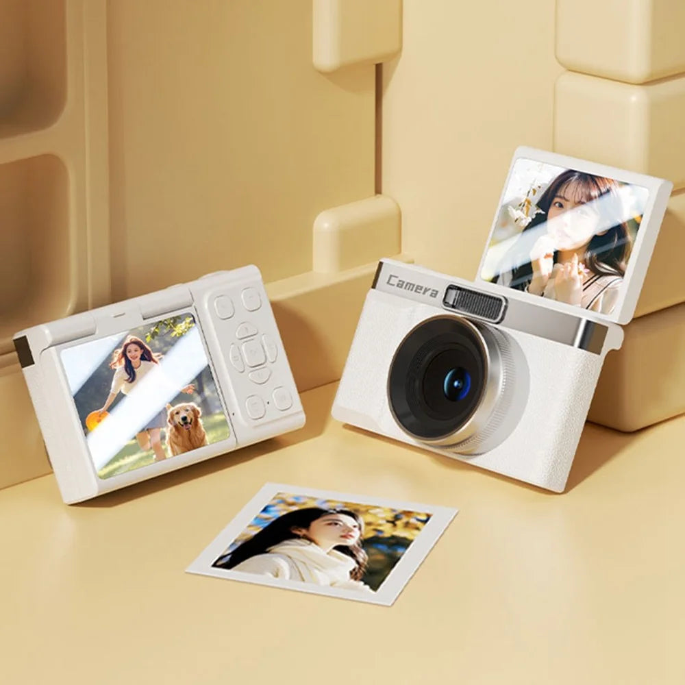 Z006 2.4 inch Flip Screen Digital Camera 96MP 1080P Video 8X Zoom AF Autofocus Video Recorder for Photography - White - 5