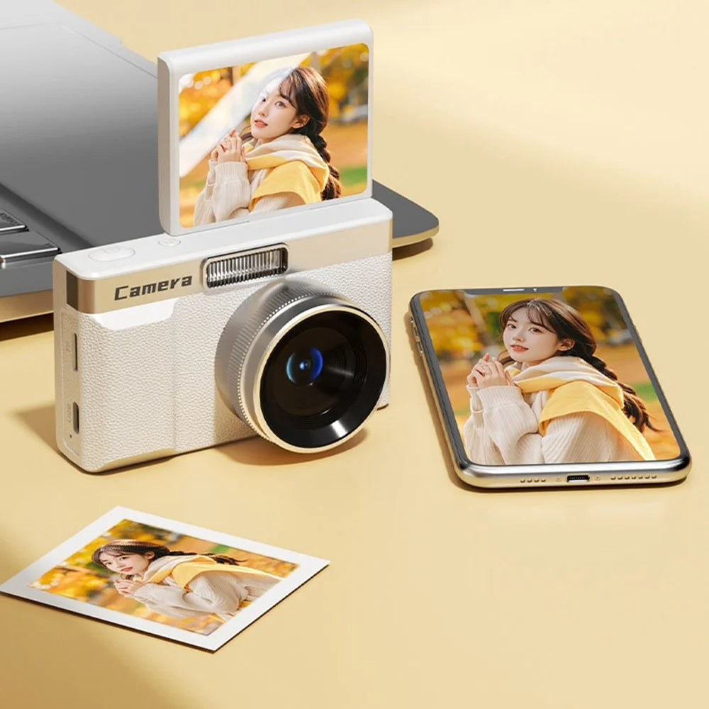 Z006 2.4 inch Flip Screen Digital Camera 96MP 1080P Video 8X Zoom AF Autofocus Video Recorder for Photography - White - 6