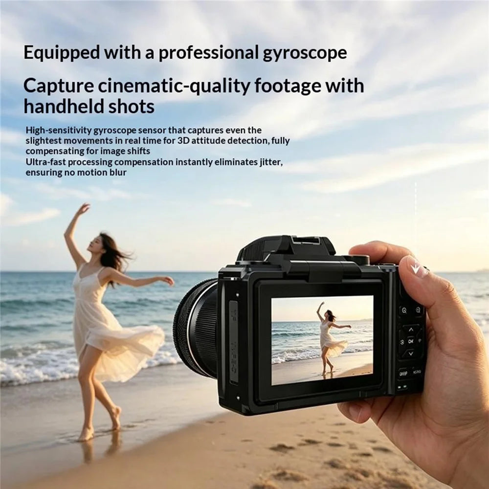 XJ18 8K Digital Camera 18X Optical Zoom 92MP WiFi Camera with Bluetooth-compatible Remote Control - Black - 4