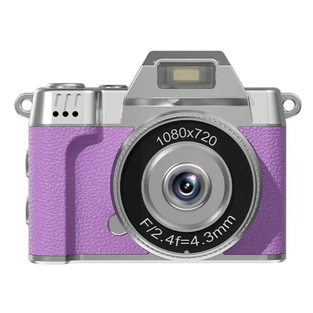 M38 Mini Thumb Camera 1.47 inch Flip Screen 1080P HD Recording Digital Camera with LED Flash - Purple - 1