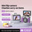 M38 Mini Thumb Camera 1.47 inch Flip Screen 1080P HD Recording Digital Camera with LED Flash - Purple - 2