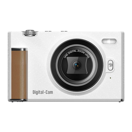 CDF2 2.8 Inch Flip Screen Digital Camera Built-in Makeup Mirror Video Recording CCD Camera with Hand Strap - White - 1