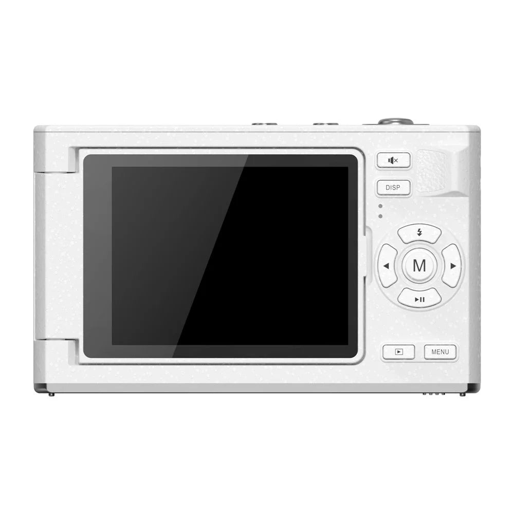 CDF2 2.8 Inch Flip Screen Digital Camera Built-in Makeup Mirror Video Recording CCD Camera with Hand Strap - White - 2