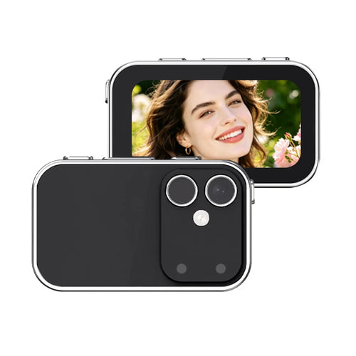 D03S Single Lens Mini Camera 2K Video Auto Focus Magnetic Thumb Camera 120 Degree Wide Angle for Sports Recording - Black - 1