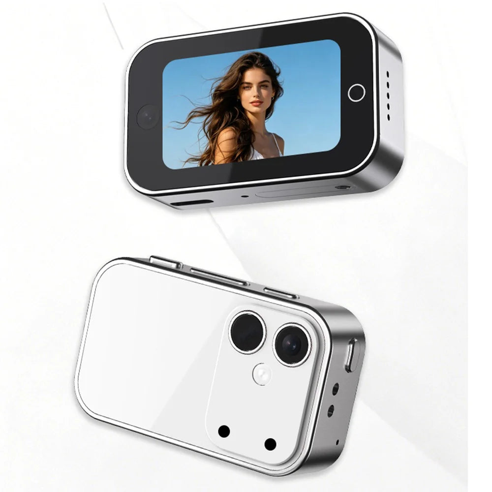 D03S Single Lens Mini Camera 2K Video Auto Focus Magnetic Thumb Camera 120 Degree Wide Angle for Sports Recording - Black - 2
