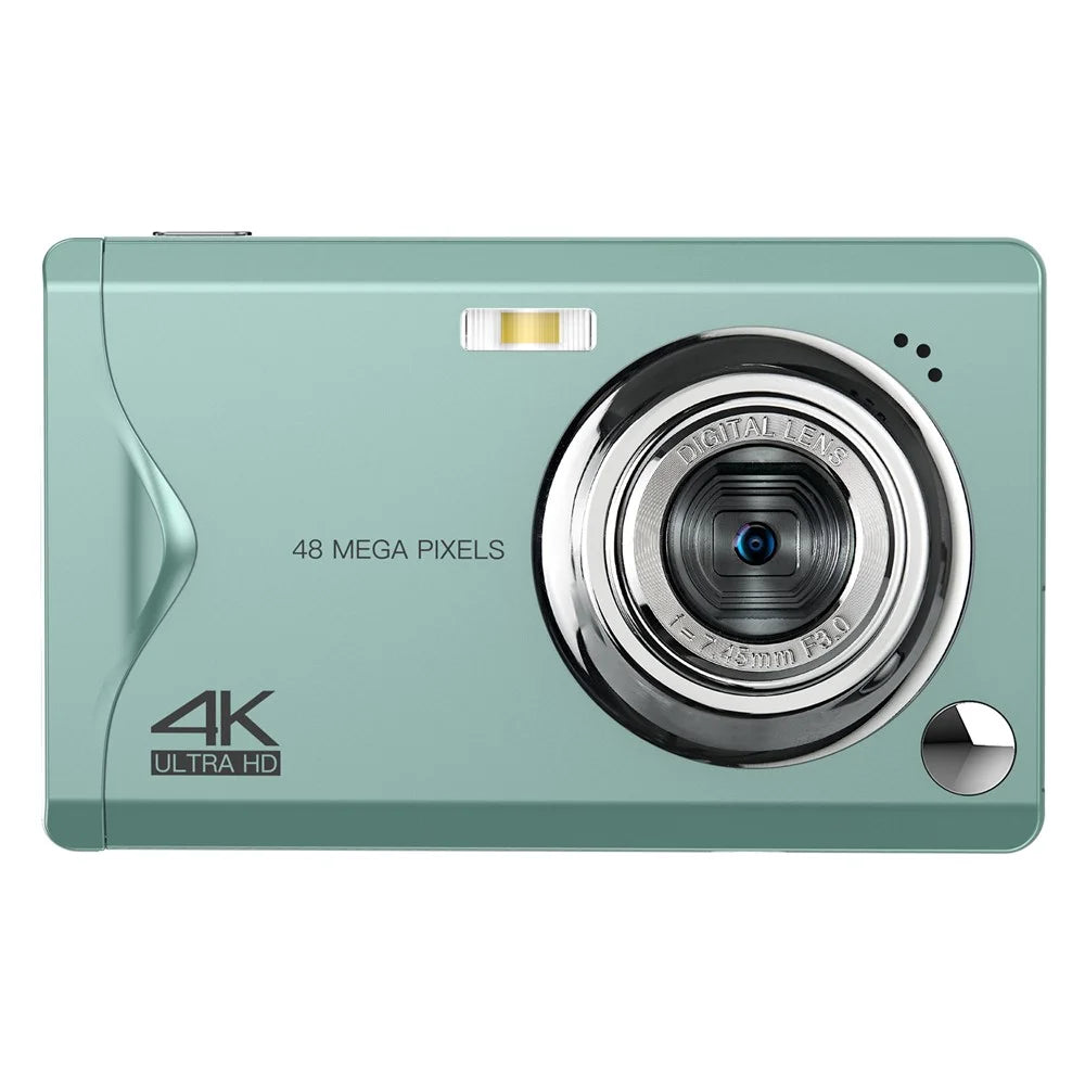 2.8 Inch HD Screen CCD Digital Camera 4K Video 16X Zoom for Students Vlogging - Green - 2