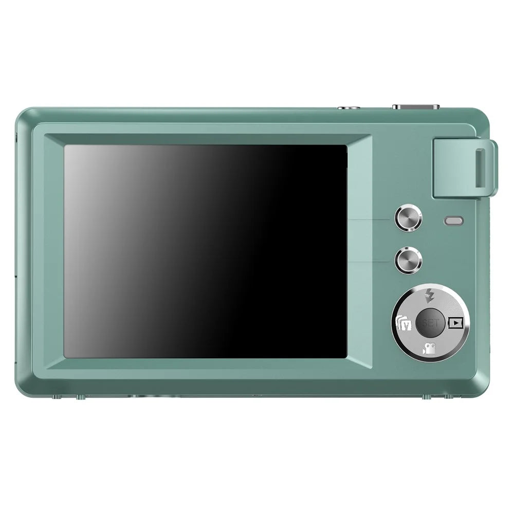 2.8 Inch HD Screen CCD Digital Camera 4K Video 16X Zoom for Students Vlogging - Green - 3