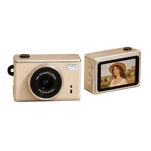 M2 Mini Retro Camera 1MP 16X Digital Zoom Portable Camera for Daily Photography, without TF Card - White - 1