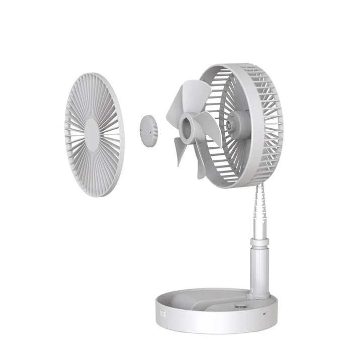 P9S Portable Folding USB Fan Retractable Desk Office Remote Control Timing Electric Fan - 3