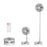 P9S Portable Folding USB Fan Retractable Desk Office Remote Control Timing Electric Fan - 5