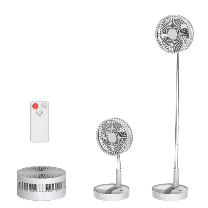 P9S Portable Folding USB Fan Retractable Desk Office Remote Control Timing Electric Fan - 5