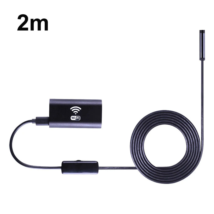 F99 WiFi Endoscope HD Inspection Camera Wireless Snake Camera with 2M Semi-Rigid Cable - 1
