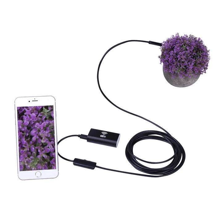 F99 WiFi Endoscope HD Inspection Camera Wireless Snake Camera with 5M Semi-Rigid Cable - 3