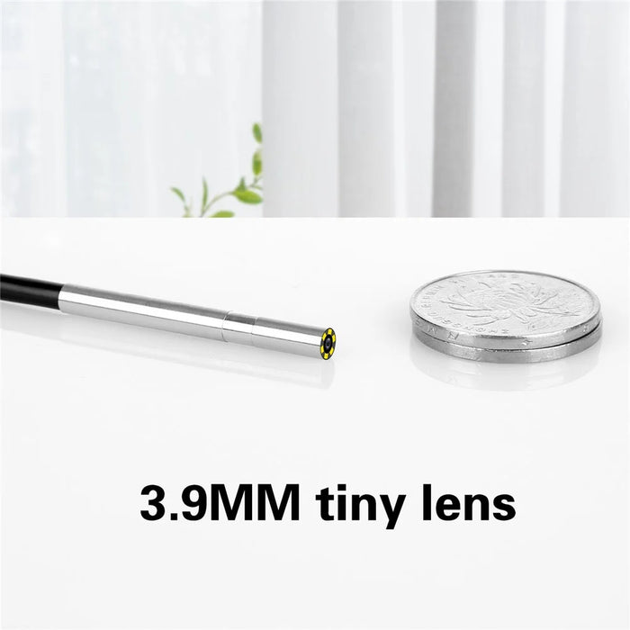 AN100 3-in-1 Endoscope Inspection Camera 3.9mm Snake Camera with 2M Semi-Rigid Cable - 5
