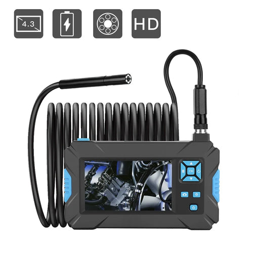 P30 5.5MM Inspection Camera Industrial Endoscope 4.3-inch Display Screen with 2M Semi-Rigid Cable - Blue - 1
