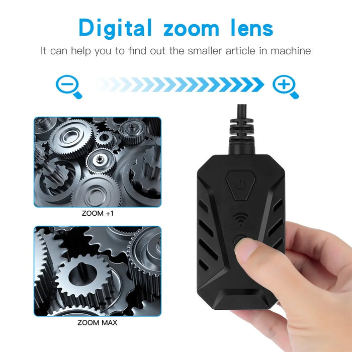 F230 Handheld WiFi Endoscopes Automatic Focusing 14mm Industrial Borescope with 2M Semi-Rigid Cable - 2