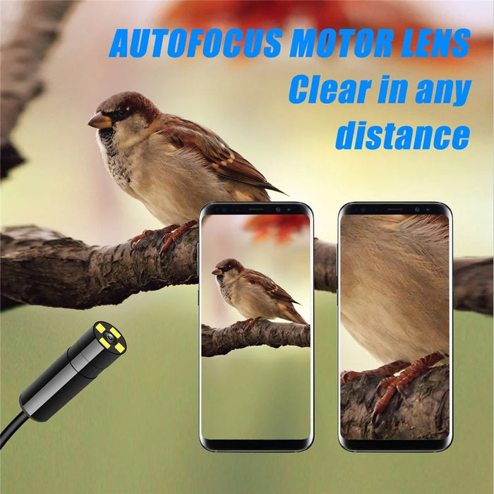 F230 Handheld WiFi Endoscopes Automatic Focusing 14mm Industrial Borescope with 2M Semi-Rigid Cable - 6
