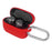 Soft Silicone Cover Shockproof Protective Case with Carabiner for Jabra Elite Active 75t Bluetooth-compatible Earbuds - Red - 2