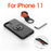 Mountain Bike Bicycle Handlebar Phone Bracket with Shockproof Protective Shell for iPhone 11 6.1 inch - 1