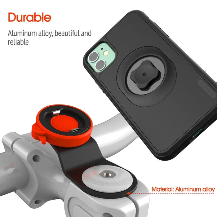 Mountain Bike Bicycle Handlebar Phone Bracket with Shockproof Protective Shell for iPhone 11 6.1 inch - 7