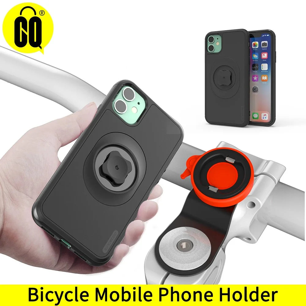 Mountain Bike Bicycle Handlebar Phone Bracket with Shockproof Phone Shell for iPhone 8/7 4.7 inch - 3