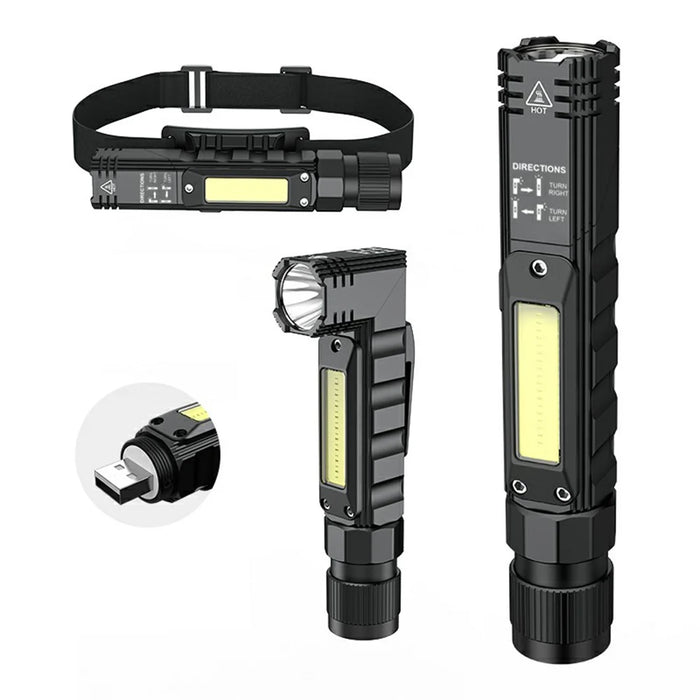 SUPFIRE G19 Multifunction Flashlight with COB Light 5W 500 Lumen - Black - 1
