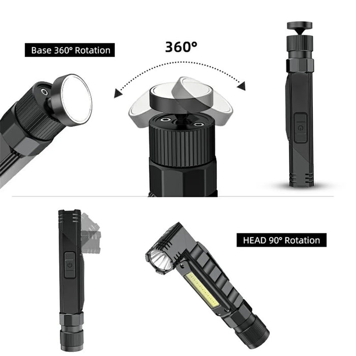 SUPFIRE G19 Multifunction Flashlight with COB Light 5W 500 Lumen - Black - 5