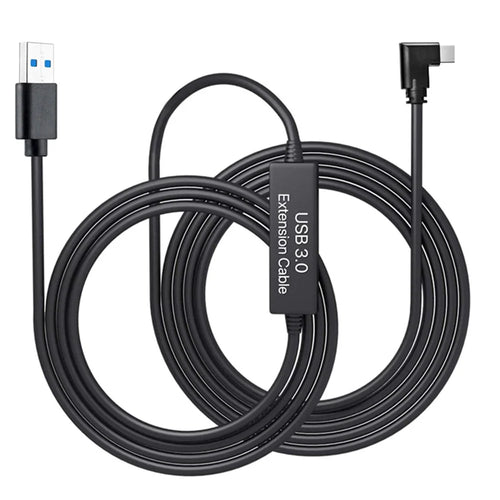 For Oculus Quest VR Link Cable Right Angle Type-C 3A Fast Charge Data Cord, 5m/16.5ft - 1