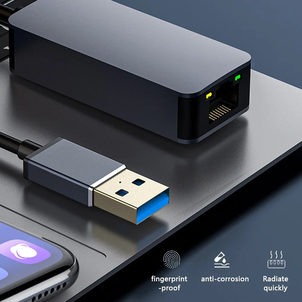 USB to 2.5Gbps Ethernet Adapter High Speed Network Converter for Computer Laptop - 3