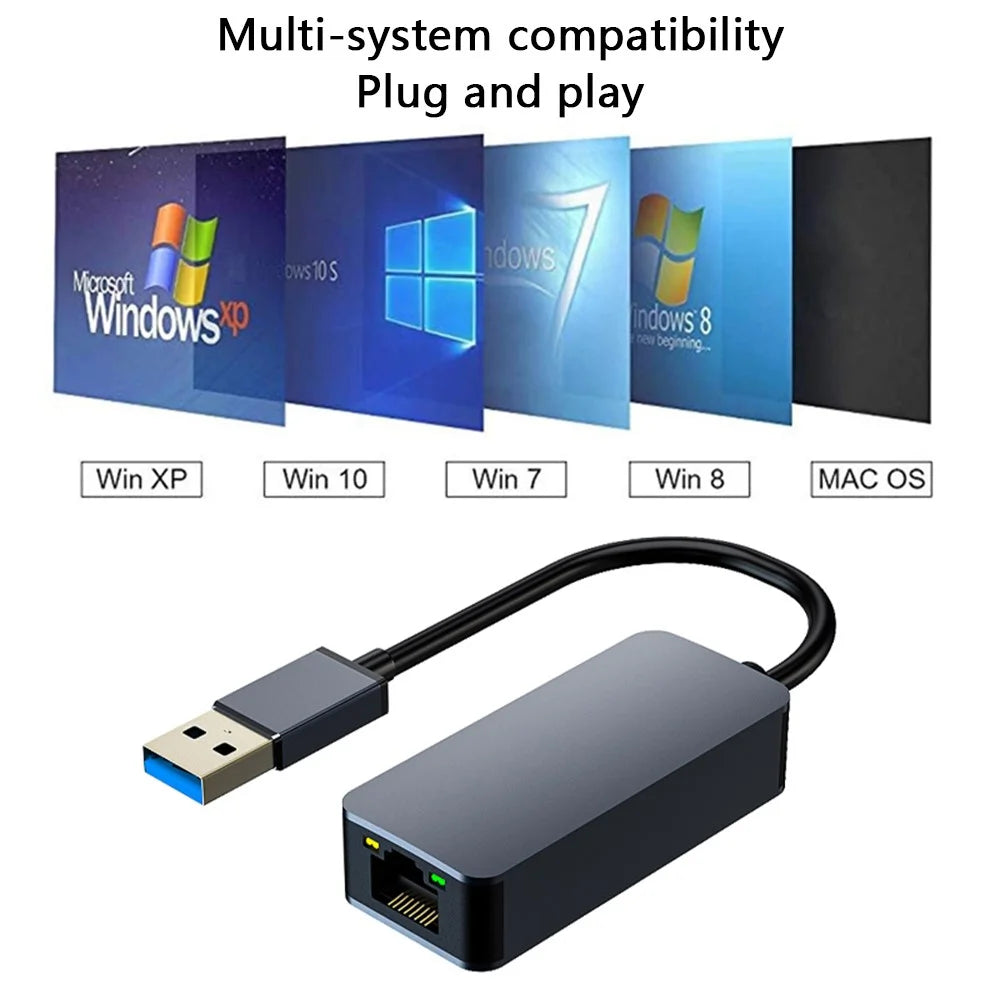 USB to 2.5Gbps Ethernet Adapter High Speed Network Converter for Computer Laptop - 6