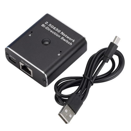 W7 2.4G + 5G RJ45 Ethernet Adapter 5.3x5.7x2.2cm Network Switcher with Type-C Port - 1