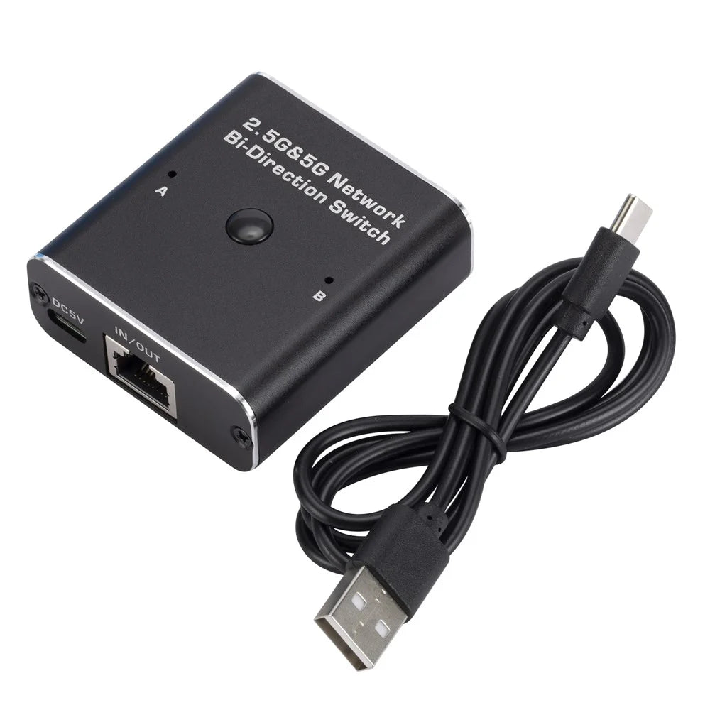W7 2.4G + 5G RJ45 Ethernet Adapter 5.3x5.7x2.2cm Network Switcher with Type-C Port - 1