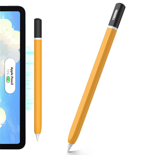 AHASTYLE PT-JY16 For Apple Pencil Pro / Pencil (2nd Generation) Silicone Sleeve Stylus Pen Non-Slip Cover - Yellow - 1