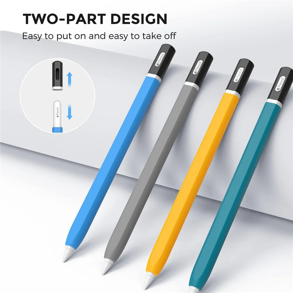 AHASTYLE PT-JY16 For Apple Pencil Pro / Pencil (2nd Generation) Silicone Sleeve Stylus Pen Non-Slip Cover - Yellow - 5