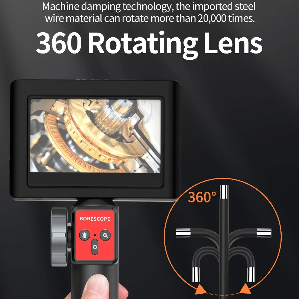 MS40 4.3 Inch IPS Screen Handheld Industrial Endoscope with 360 Degree Rotating Lens, 1.5m Cable - 7