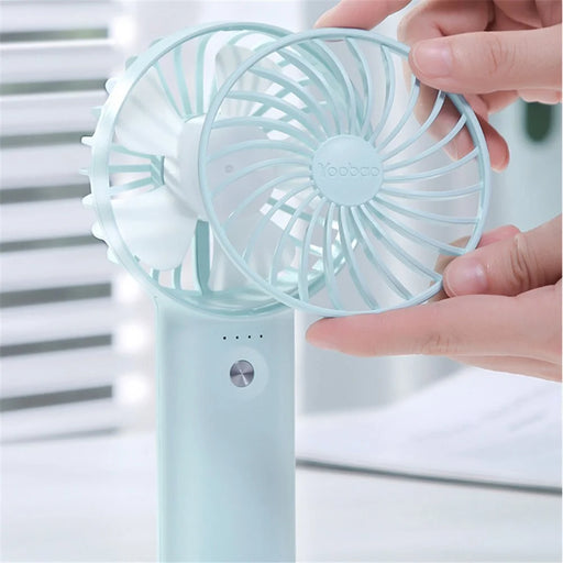 YOOBAO Y-F3 6000mAh Handheld Fan Mute Cooling Fan 3 Speeds Adjustable - Blue - 2