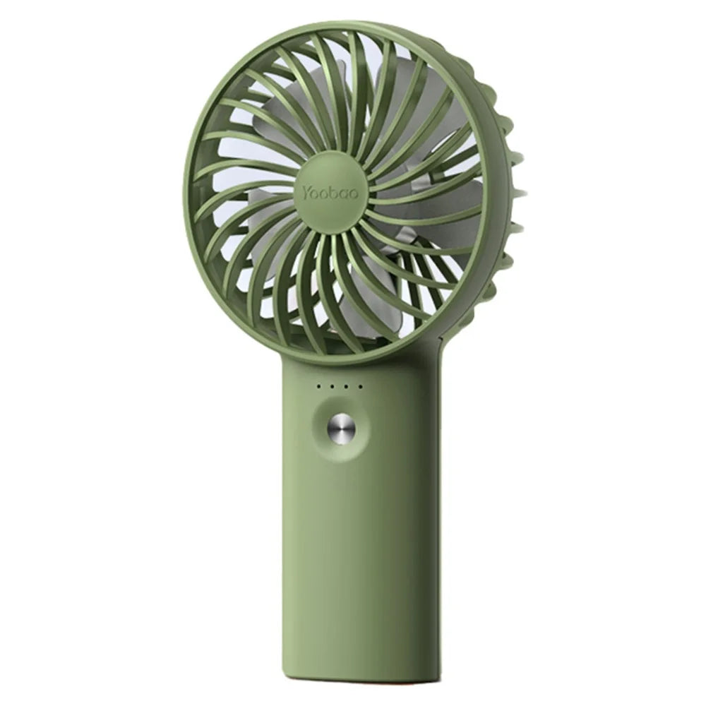 YOOBAO Y-F3 3000mAh Handheld Fan Portable 3-Speed Cooling Fan - Green - 1