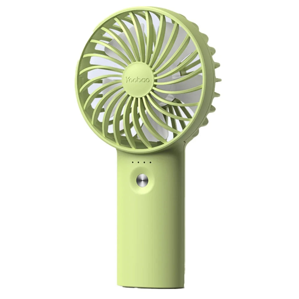 YOOBAO Y-F3 Portable Handheld Fan Personal Fan 4000mAh 3 Speeds Adjustable - Mint Green - 1