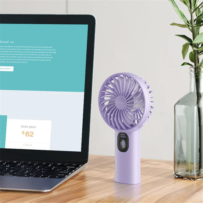 YOOBAO Y-F3PL 10000 Handheld Fan 3 Speeds Adjustable Portable Mini Cooler Fan - Blue - 7