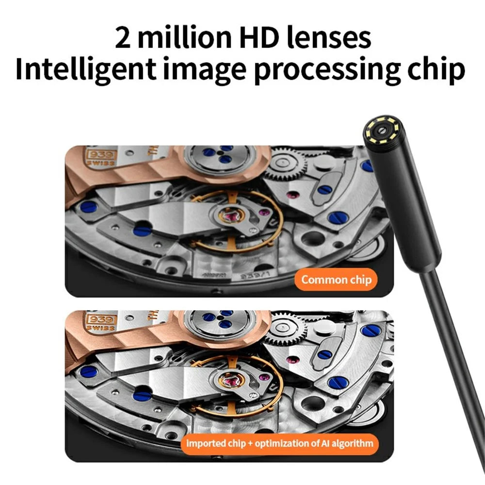 DN200 3m Hard Wire 8mm Lens 1080P HD Endoscope Type-C Phone Industrial Inspection Camera (With 8Pin and Micro Adapter) - 4