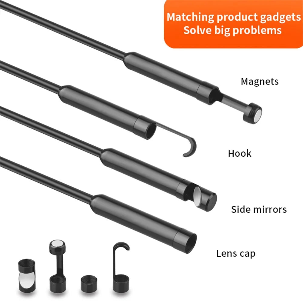 DN200 3m Hard Wire 8mm Lens 1080P HD Endoscope Type-C Phone Industrial Inspection Camera (With 8Pin and Micro Adapter) - 7