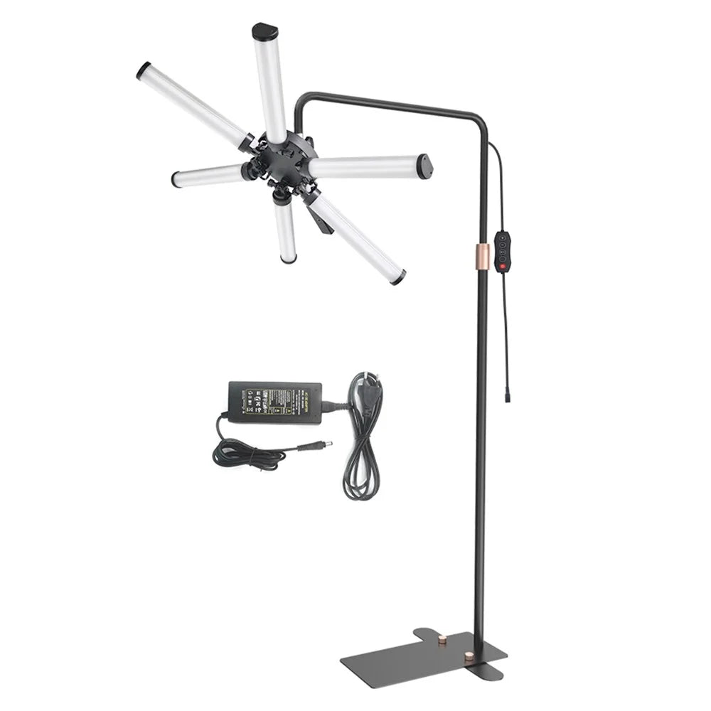 HD-M26X 6-Arm Skin Beauty Light Photography Live Streaming LED Fill Light - US Plug - 7