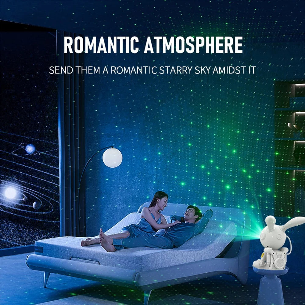 G002 Remote Control Space Rabbit Projector Lamp Stars Nebulae Projection Table Light - 6